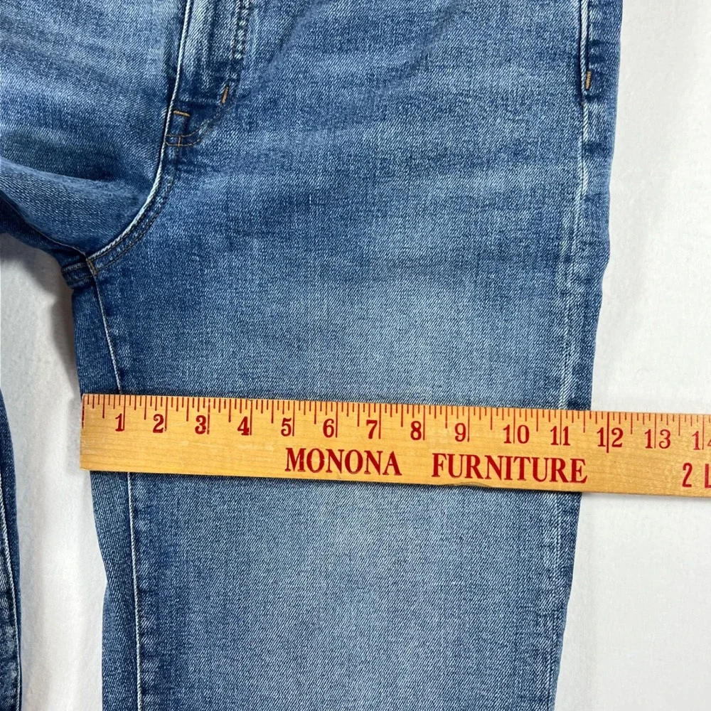 Madewell Slim Wide-Leg Crop Jeans Womens 31 Medium Wash Blue Denim High Rise